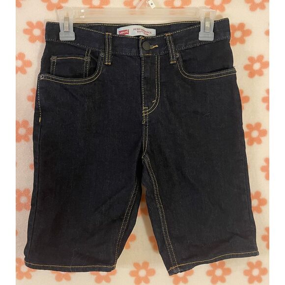 Levi's Dark Wash Denim Shorts‎ Classic Summer Style Boys 12 Regular - Picture 1 of 5